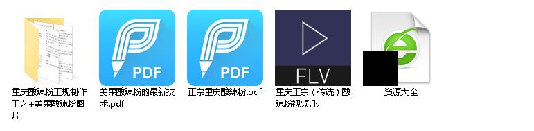 重庆正宗（传统）酸辣粉视频文字资料