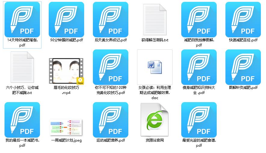 女性必备：（减肥、美妆、健康）资料