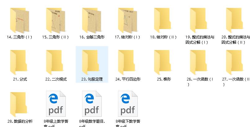 初二数学基础知识视频教程