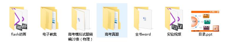 高考物理经典资料（真题、课件、flash动画）