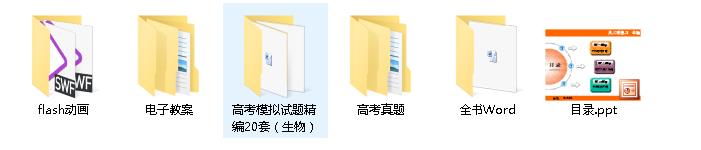 高考生物经典资料（真题、课件、flash动画）
