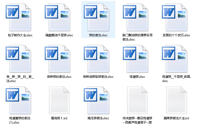 各种饼做法及配方